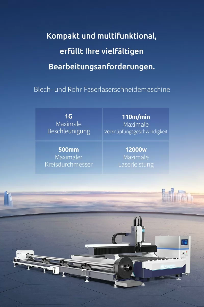 Blech- und Rohr-Faserlaserschneidemaschine