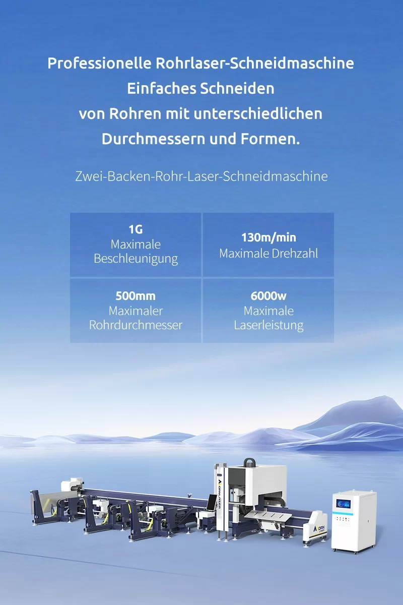 Zwei-Backen-Rohr-Laser-Schneidmaschine
